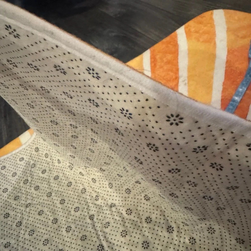 Orange and White Sunburst Tapestry